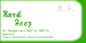 mark hecz business card